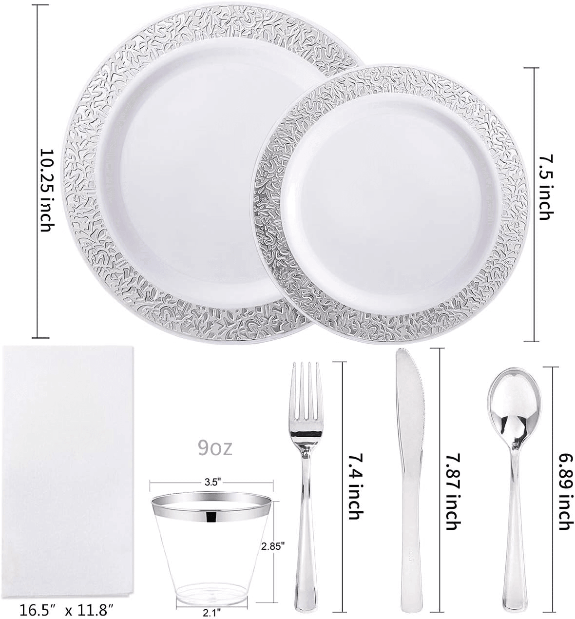 Silver Dinnerware Sets — view 3