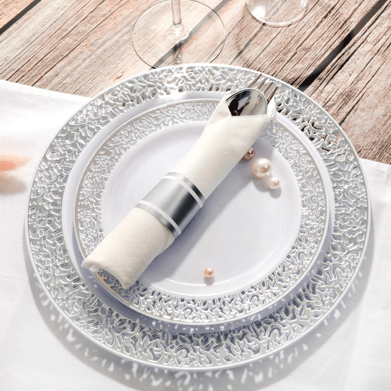 Silver Dinnerware Sets — view 4