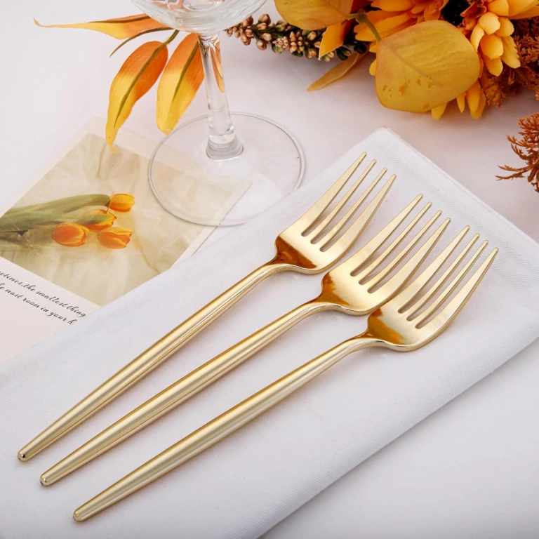 Gold Plastic Forks (90 Pieces)