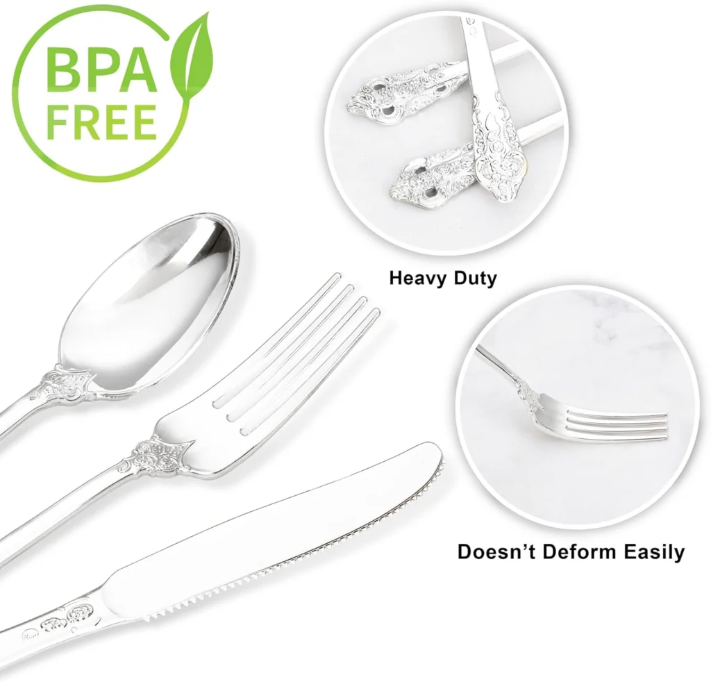 Heavy Duty Plastic Silverware Set