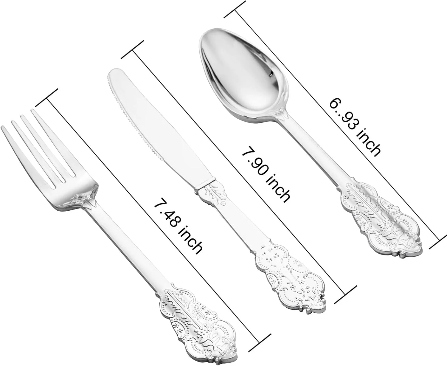 Heavyweight Plastic Silverware Set (600 Pieces)