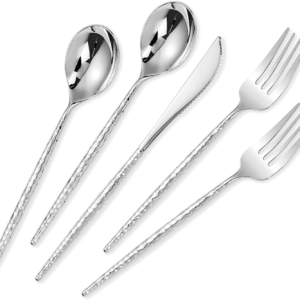 Everyday Plastic Silverware Set (150 Pieces) – Silver