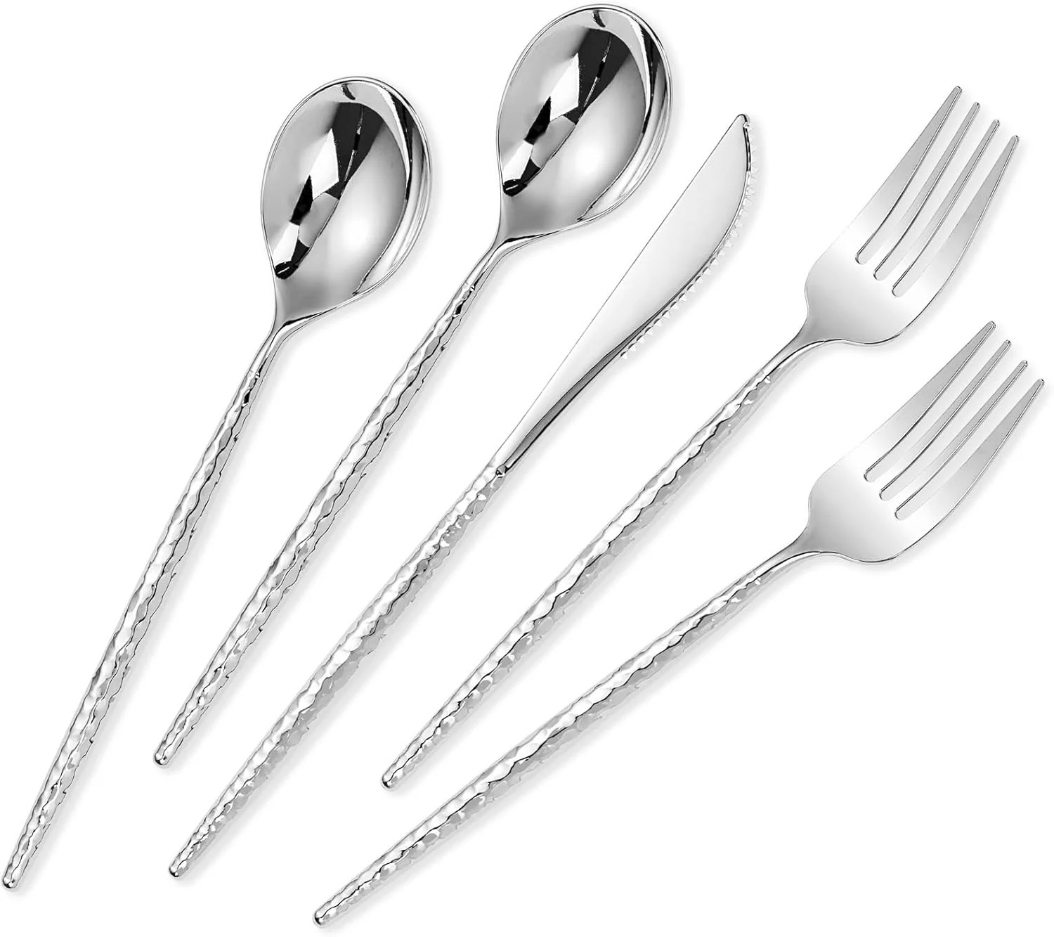Everyday Plastic Silverware Set (150 Pieces) – Silver
