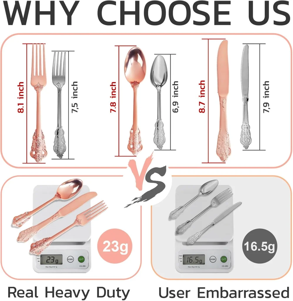 Heavy Duty Plastic Silverware Set
