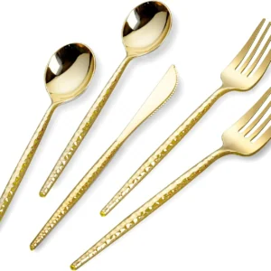 Everyday Plastic Silverware Set (150 Pieces) – Gold