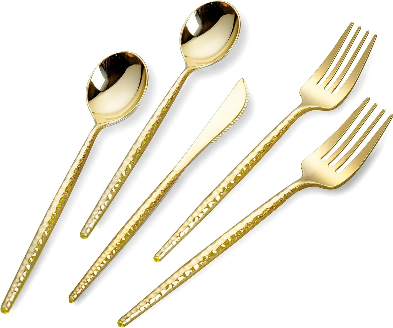 Everyday Plastic Silverware Set (150 Pieces) – Gold