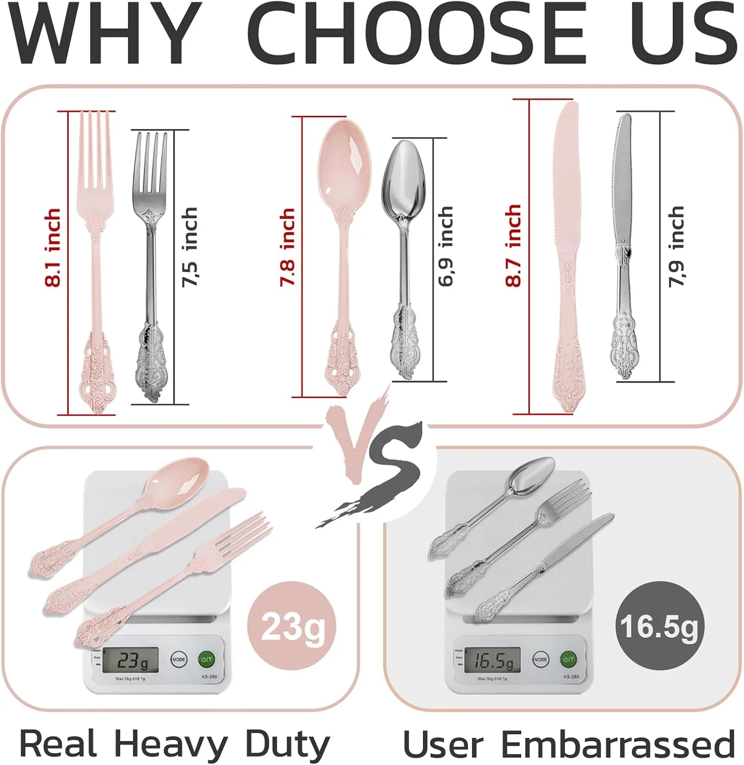 Heavy Duty Plastic Silverware Set