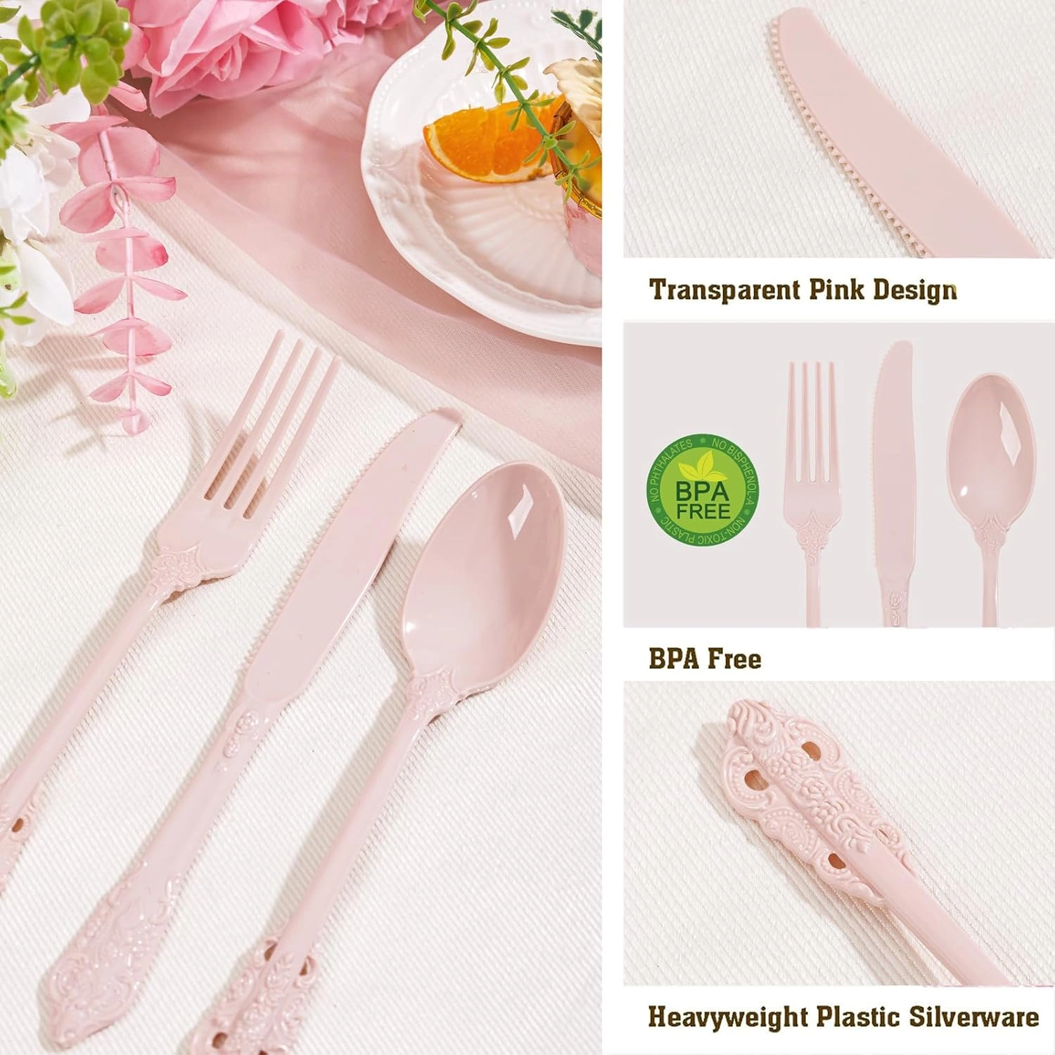 Heavy Duty Plastic Silverware Set
