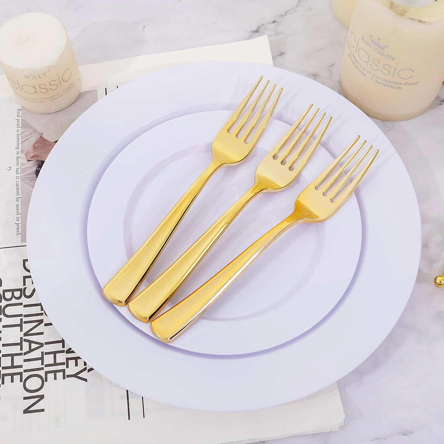 Heavyweight Plastic Silverware Set (600 Pieces)