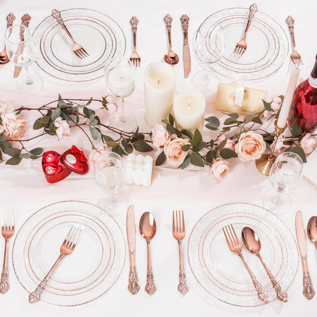 Rose Gold Vintage Plastic Silverware Set — detail 6