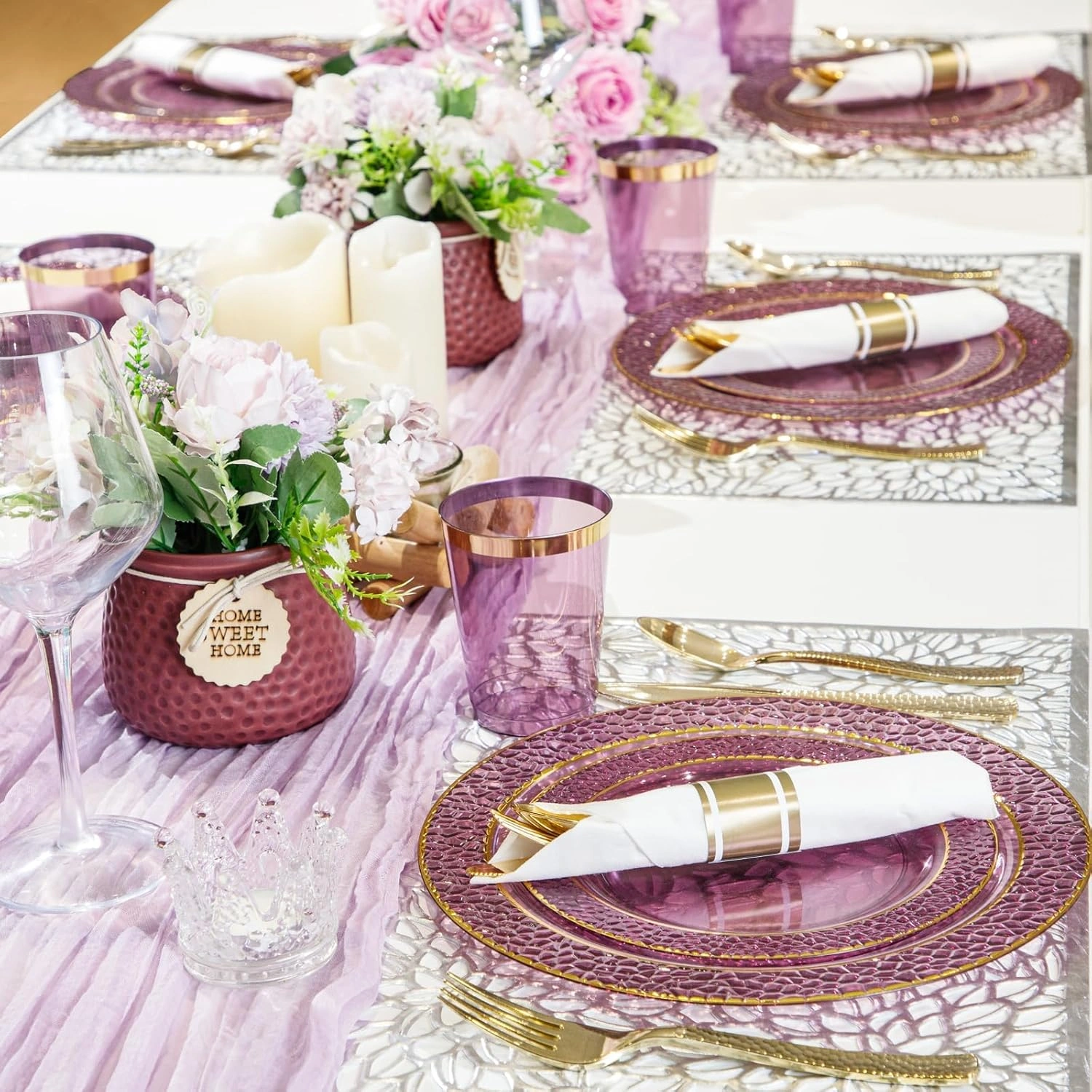 Pre-Rolled Gold Silverware with Napkins (400 Pieces)