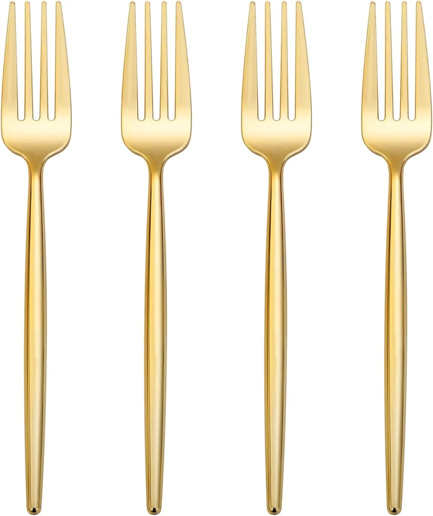 Gold Plastic Forks (90 Pieces)