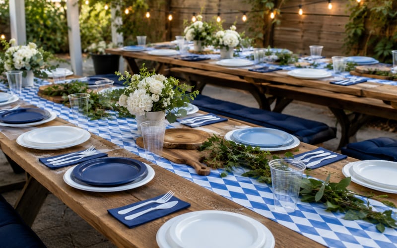Arrange Long Tables in a Biergarten Style — illustration 3