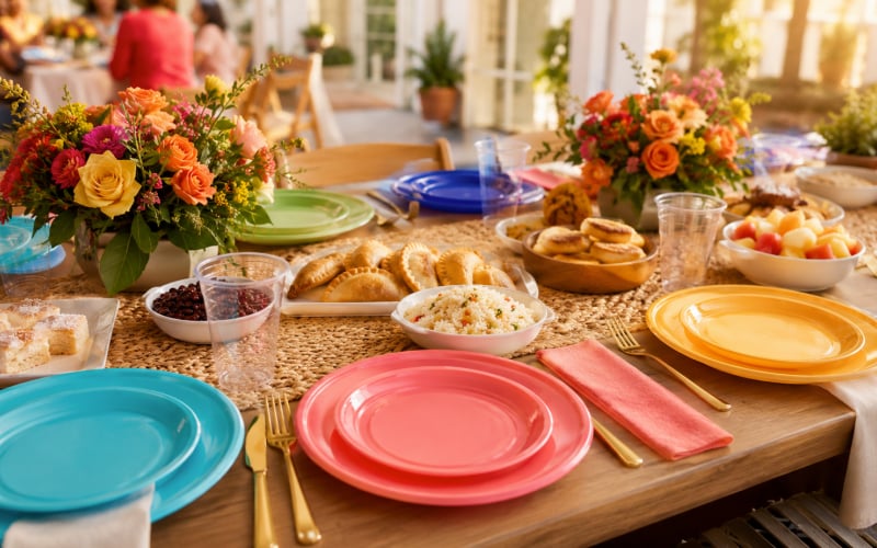 Colorful Disposable Tableware Ideas for the Fiesta Table — illustration 1