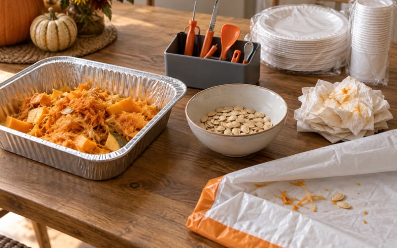 Keep Extra Dinnerware Covered Until Needed — illustration 5